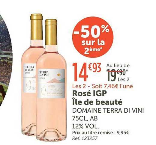 Rosé IGP Île de beauté DOMAINE TERRA DI VINI 75CL, AB 12% VOL.