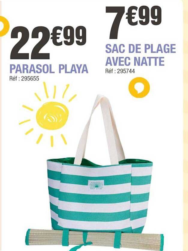 SAC DE PLAGE AVEC NATTE