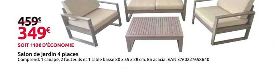 Salon de jardin 4 places