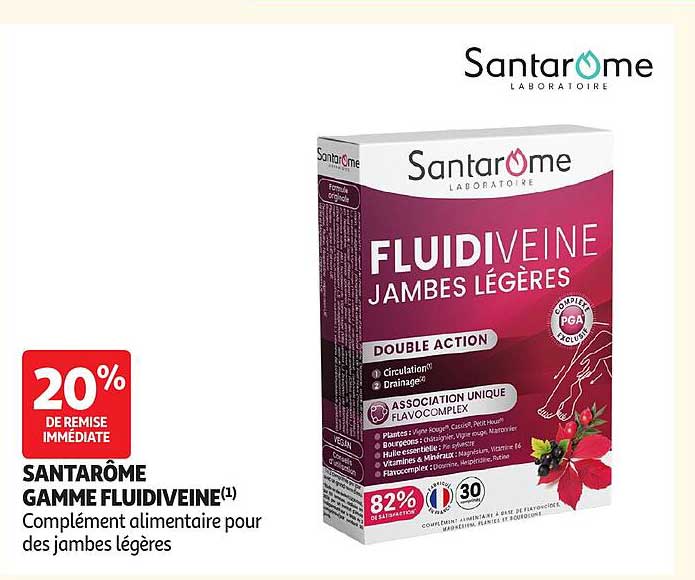 SANTARÔME GAMME FLUIDIVEINE(1) Complément alimentaire pour des jambes légères