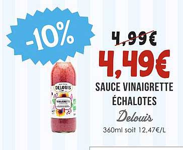 SAUCE VINAIGRETTE ÉCHALOTES Delouis