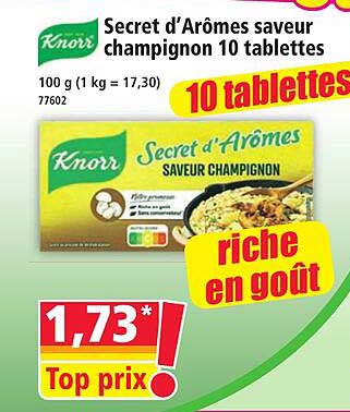 Secret d’Arômes saveur champignon 10 tablettes