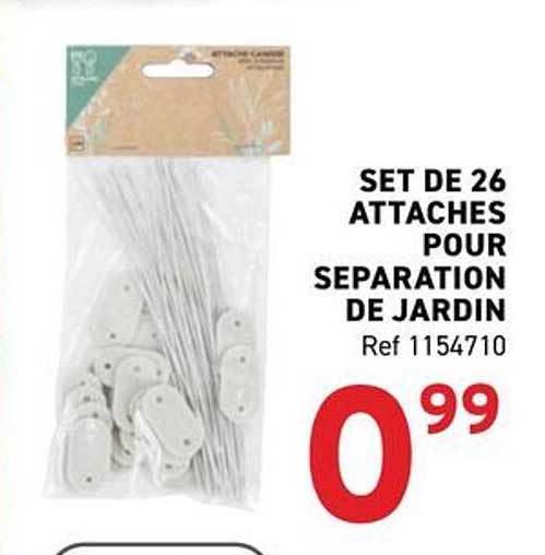 SET DE 26 ATTACHES POUR SEPARATION DE JARDIN Ref 1154710