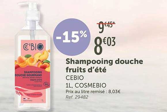 Shampooing douche fruits d'été