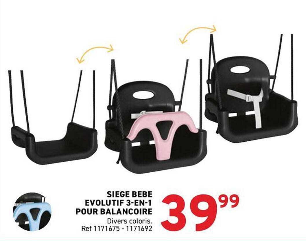 SIEGE BEBE EVOLUTIF 3-EN-1 POUR BALANCOIRE