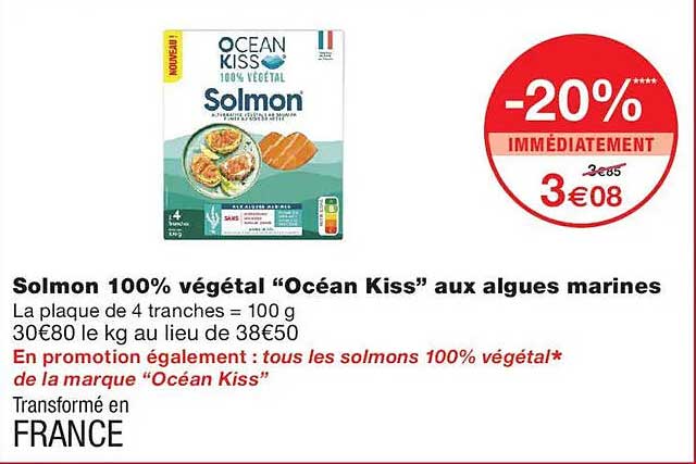 Solmon 100% végétal “Océan Kiss” aux algues marines