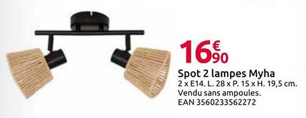 Spot 2 lampes Myha