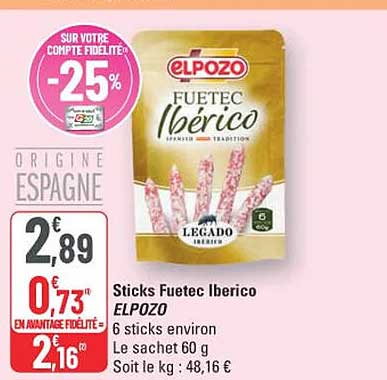 Sticks Fuetec Iberico ELPOZO