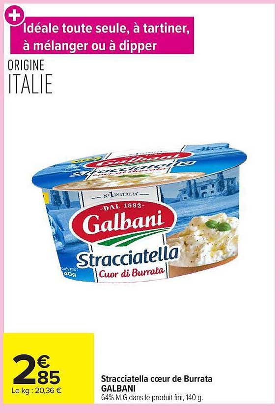 Stracciatella coeur de Burrata GALBANI