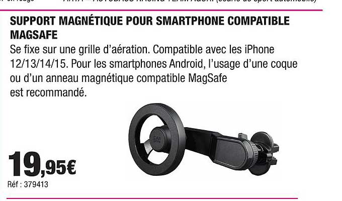 SUPPORT MAGNÉTIQUE POUR SMARTPHONE COMPATIBLE MAGS AFE