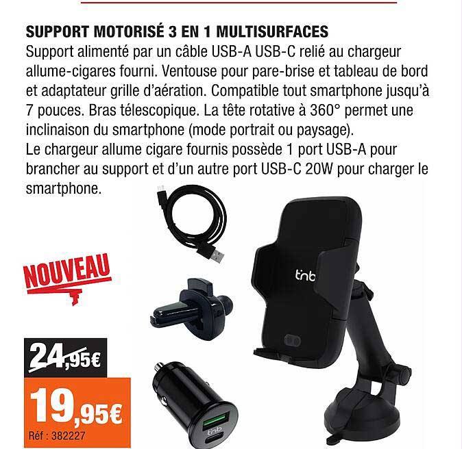 SUPPORT MOTORISÉ 3 EN 1 MULTISURFACES