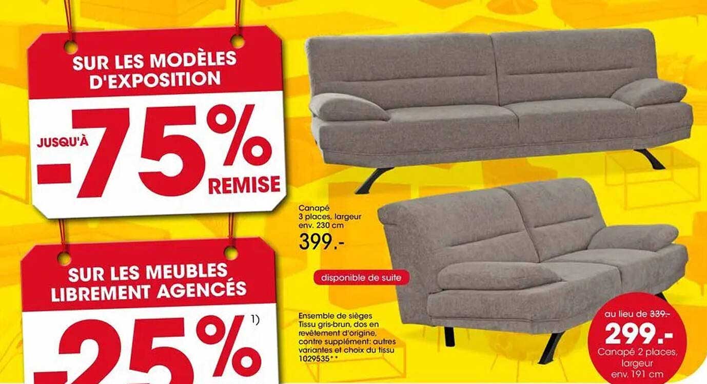 SUR LES MODÈLES D'EXPOSITION JUSQU'À -75% REMISE