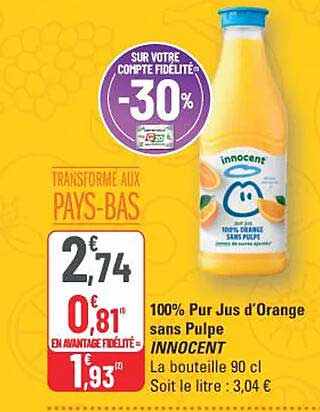 SUR VOTRE COMPTE FIDELITE -30%