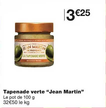 Tapenade verte “Jean Martin”