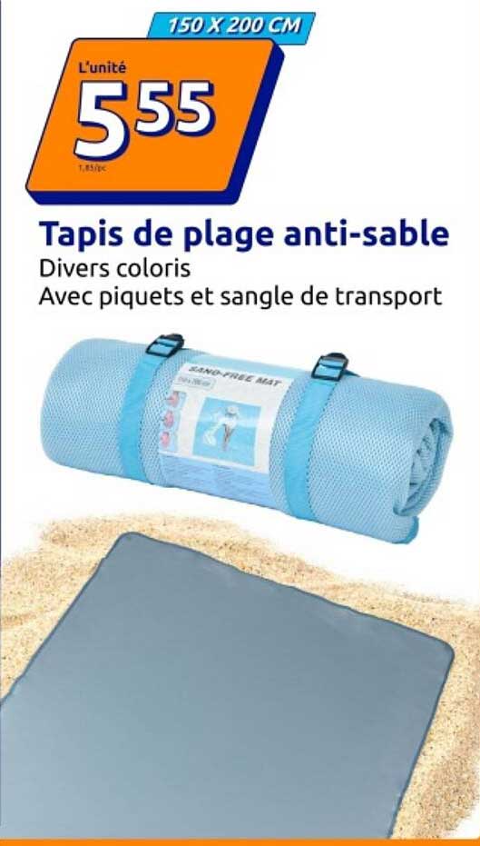 Tapis de plage anti-sable