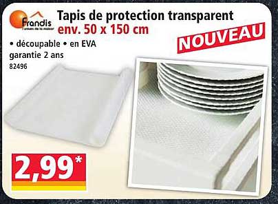 Tapis de protection transparent env. 50 x 150 cm