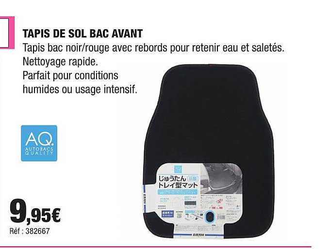 TAPIS DE SOL BAC AVANT