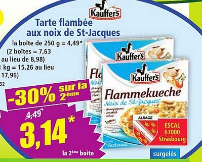 Tarte flambée aux noix de St-Jacques