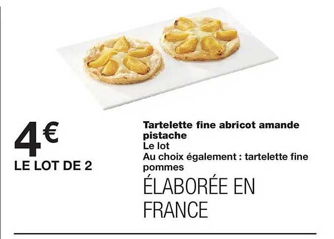 Tartelette fine abricot amande pistache