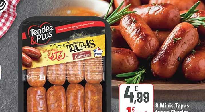 Tendre & Plus Sélection d’été Mini TAPAS Chorizo