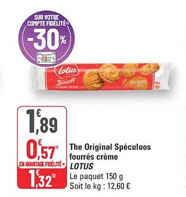 The Original Spéculoos fourrés crème LOTUS