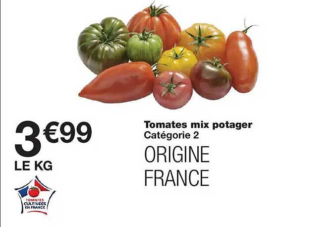 Tomates mix potager Catégorie 2 ORIGINE FRANCE