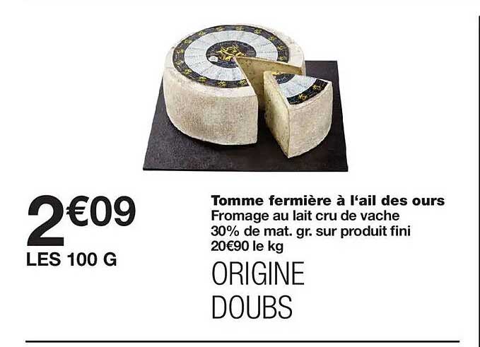 Tomme fermière à l’ail des ours