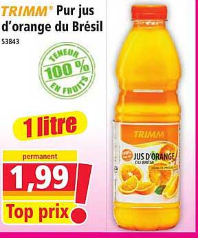TRIMM® Pur jus d'orange du Brésil