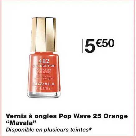 Vernis à ongles Pop Wave 25 Orange “Mavala”