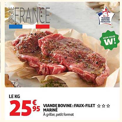 VIANDE BOVINE : FAUX-FILET MARINE