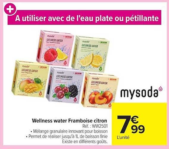 Wellness water Framboise citron