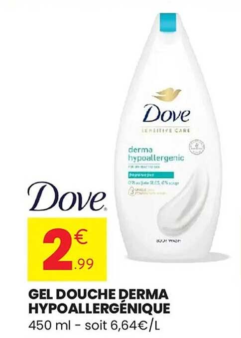 GEL DOUCHE DERMA HYPOALLERGÉNIQUE