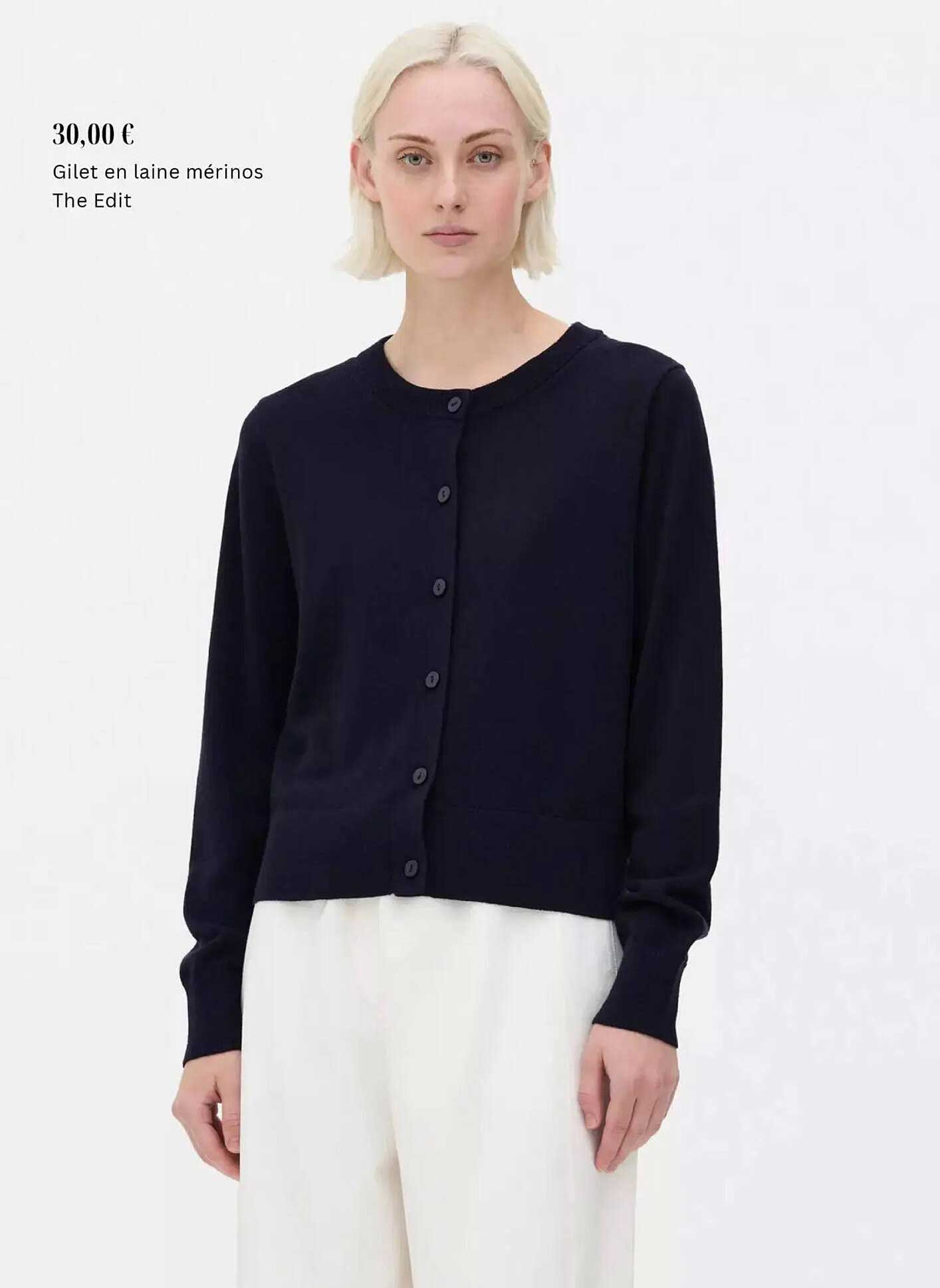 Gilet en laine mérinos