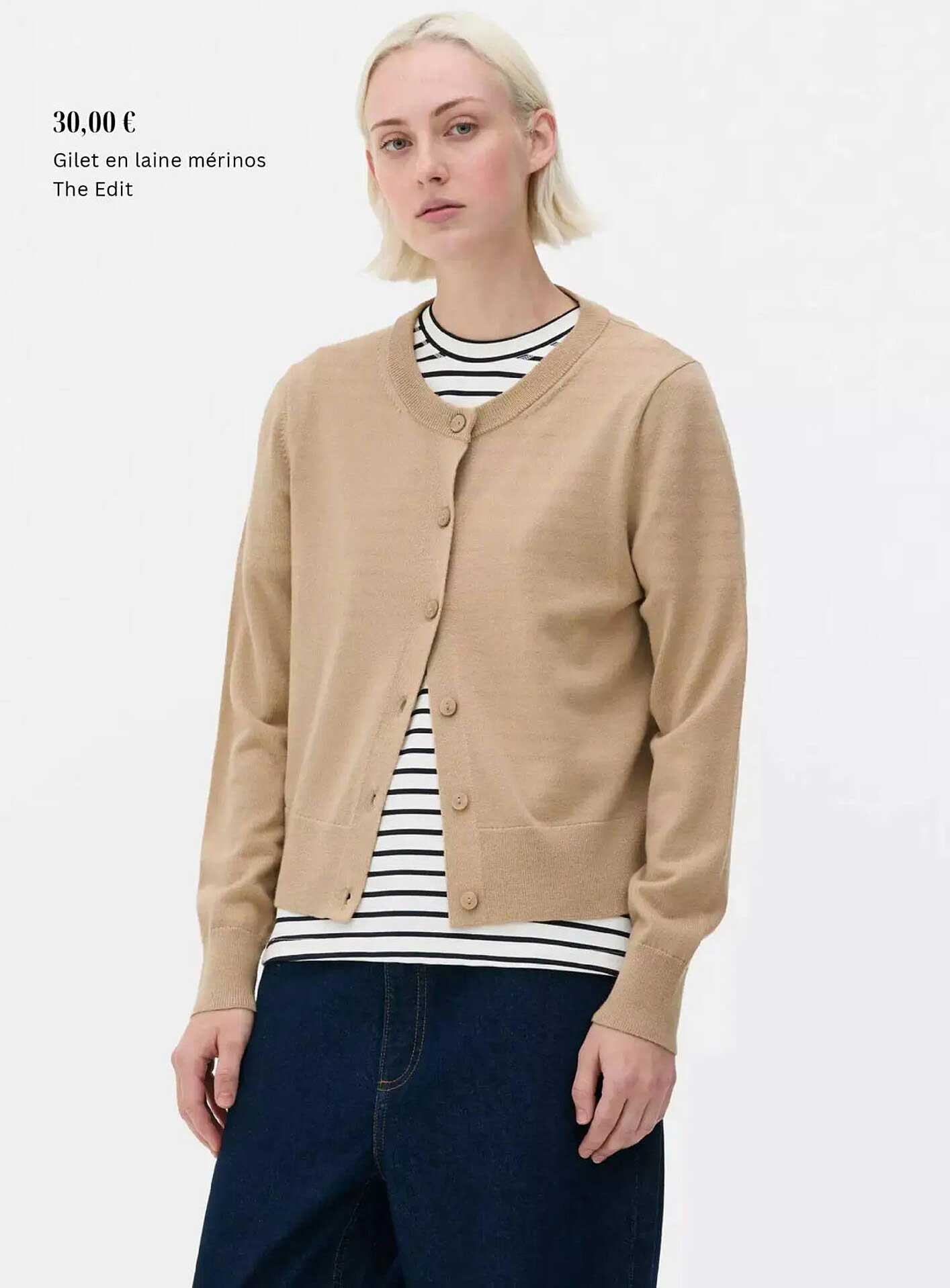 Gilet en laine mérinos The Edit
