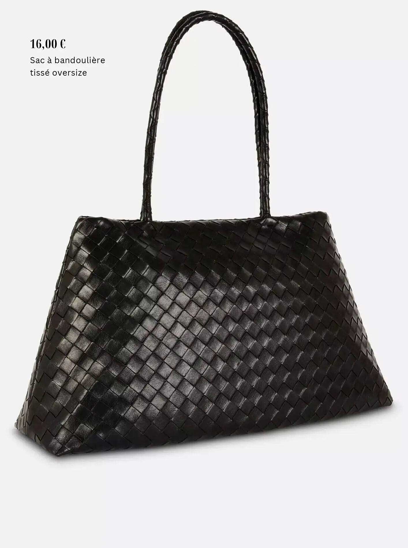 Sac à bandoulière tissé oversize