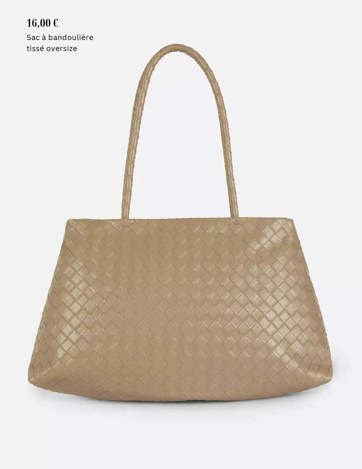 Sac à bandoulière tissé oversize