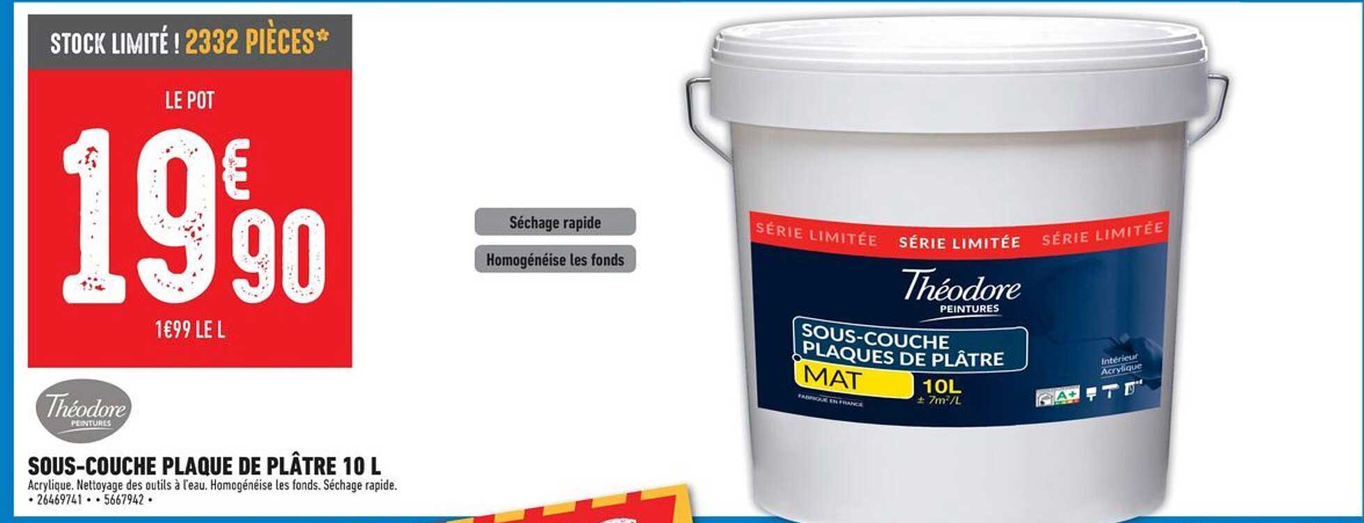 SOUS-COUCHE PLAQUE DE PLÂTRE 10 L
