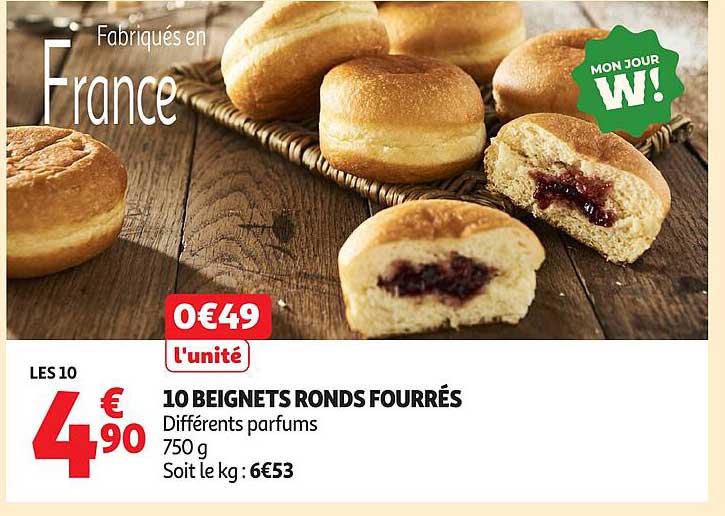 10 BEIGNETS RONDS FOURRÉS