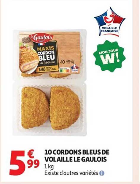 10 CORDONS BLEUS DE VOLAILLE LE GAULOIS