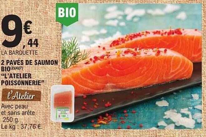 2 PAVES DE SAUMON BIO