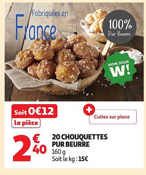 20 CHOUQUETTES PUR BEURRE
