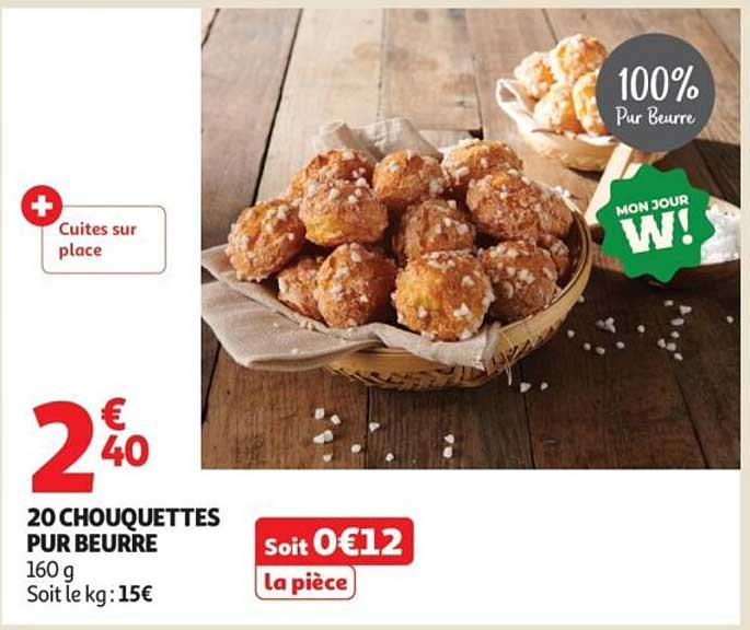 20 CHOUQUETTES PUR BEURRE