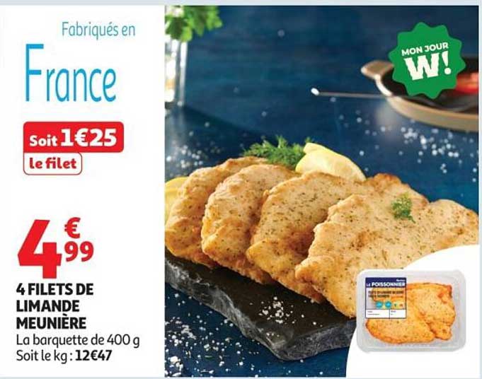 4 FILETS DE LIMANDE MEUNIÈRE