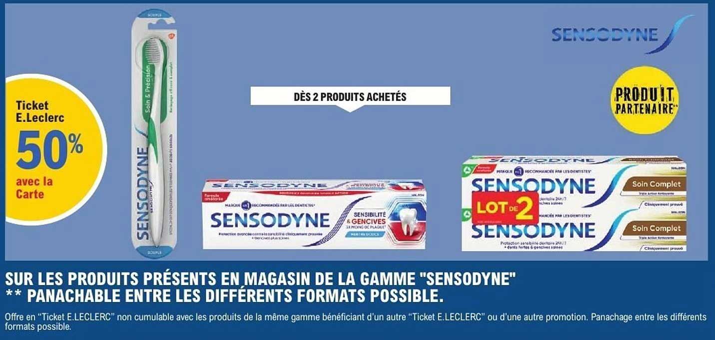 50% avec la Carte sur les produits Sensodyne