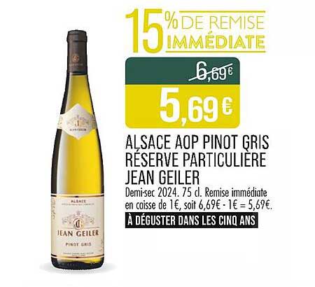 ALSACE AOP PINOT GRIS RÉSERVE PARTICULIÈRE JEAN GEILER