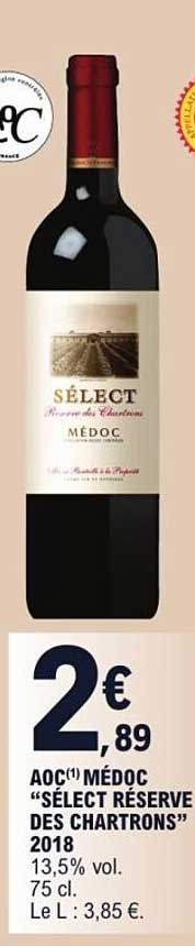 AOC Médoc “Sélect Réserve des Chartrons” 2018