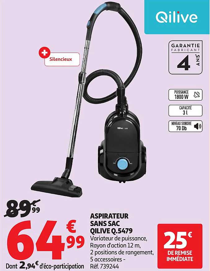 ASPIRATEUR SANS SAC QILIVE Q.5479