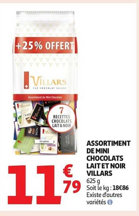 ASSORTIMENT DE MINI CHOCOLATS LAIT ET NOIR VILLARS