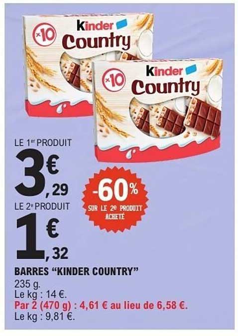 BARRES “KINDER COUNTRY”