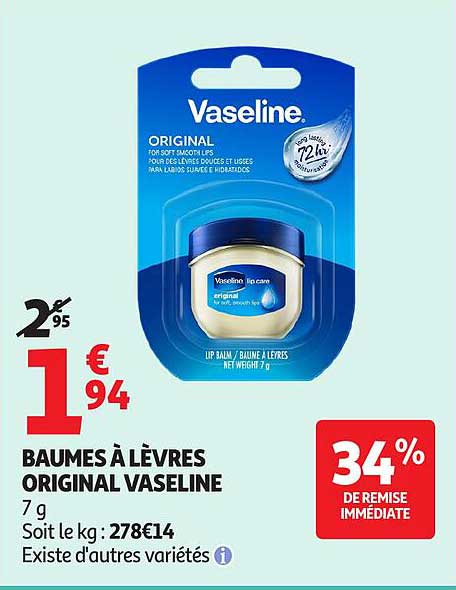 BAUMES À LÈVRES ORIGINAL VASELINE